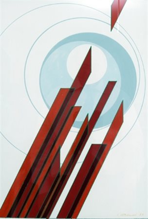 VERONESI LUIGI (Milano 1908 - Milano 1998) "Senza titolo" 1983 Tempera su...