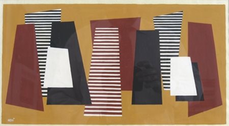 NATIVI GUALTIERO (Pistoia 1921 - Siena 1999) "Senza titolo" Collage su carta...