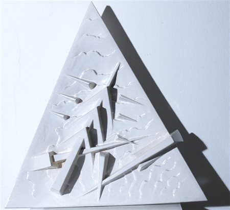 POMODORO ARNALDO (Morciano di Romagna 1926) "Piatto triangolare" 2006 Gres...