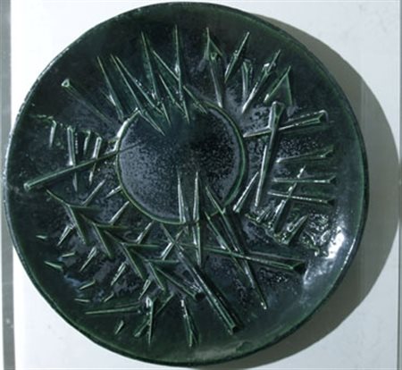 POMODORO ARNALDO (Morciano di Romagna 1926) "Piatto rotondo" 2003 Gres...