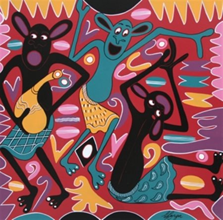 LILANGA GEORGE (Tanzania 1940 - Tanzania 2005) "Mimi naenda ila niiy nisobe...