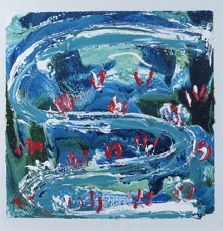 SCHIFANO MARIO (Homs 1934 - Roma 1998) "Senza titolo" anni '80 Smalto ed...