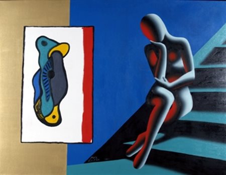 KOSTABI MARK (Los Angeles 1960) "The oyster and the invoice" 1990 Acrilico su...
