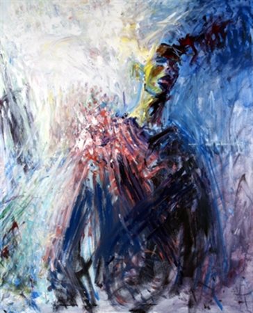 CALDARA CARLO (Milano 1961) "Bersaglio" 1996 Acrilico e olio su tela cm. H:...