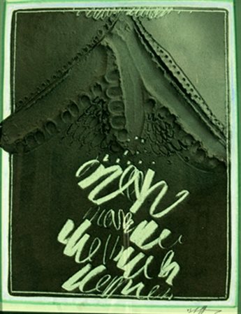 FERRARI AGOSTINO (Milano 1938) "Composizione" 1993 Acrilico e sabbia su...