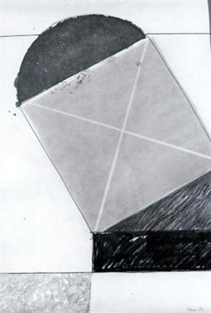 FUSI WALTER (Udine 1924) "Composizione" 1994 Acquerello e matite colorate su...