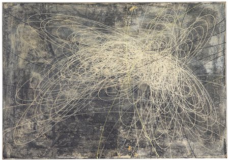 Roberto Crippa (1921-1972), Spirale, 1953, olio su tela, cm 70x100 firmato e...