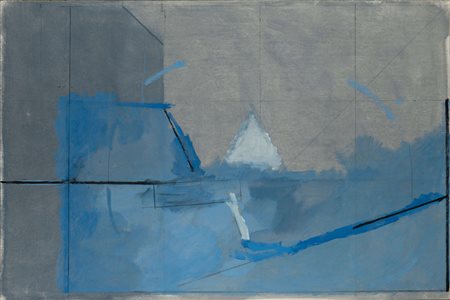 Gianfranco Pardi (1933), La montagna Sainte Victoire, acrilico su tela, cm...