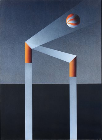 Julio Le Parc (1928), Modultaion 955, 1987, acrilico su tela, cm 100x73...