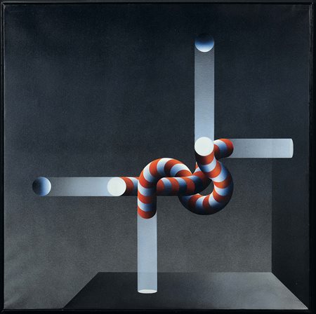 Julio Le Parc (1928), Modulation 1016, 1990, acrilico su tela, cm 80x80...