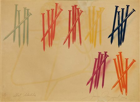 James Rosenquist (1933), Short Schedule, 1972, litografia a colori, cm...