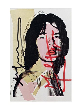 Andy Warhol (1928-1987), Mick Jagger, 1975 , Cartoline di invito (10), off...