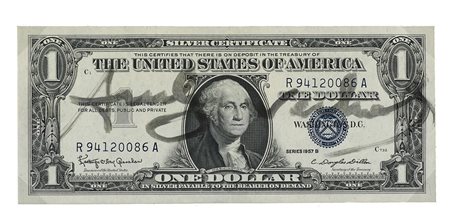 Andy Warhol (1928-1987), One Dollar Bill, 1957 , Washington, biglietto di...