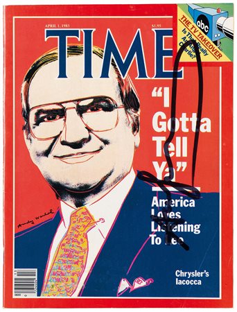 Andy Warhol (1928-1987), Lee Jacocca, 1985 , rivista “Time”, cm 20,5x27,5...