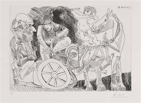 Pablo Picasso Malaga 1881 - Mougins 1973 Senza titolo, 1968 Acquaforte, es....