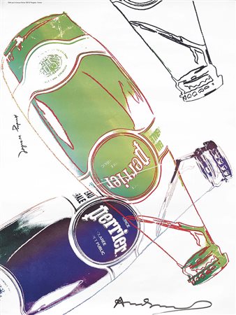 Andy Warhol Pittsburgh 1928 - New York 1987 Perrier Stampa offset, cm....