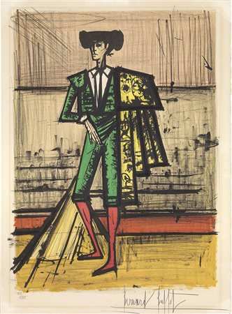 Bernard Buffet Parigi 1928 - Tourtour 1999 Torero Litografia, es. XIX/XXX,...