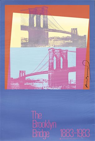 Andy Warhol Pittsburgh 1928 - New York 1987 Brooklyn Bridge Stampa offset,...