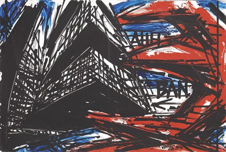 Vinicio Berti Firenze 1921 - 1991 Grande Incontro-Scontro Costruttivo AH,...