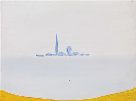 Virgilio Guidi Roma 1891 - Venezia 1984 S. Giorgio Olio su tela, cm. 30x40...