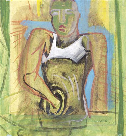 Sandro Chia Firenze 1946 Senza titolo, 1989 Tecnica mista su cartone, cm....