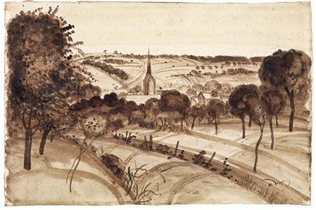 André Derain Chatou 1880 - Garches 1954 Paysage de Donnemarie en Montois,...