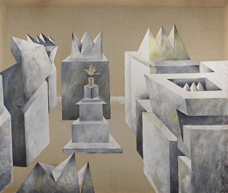 Marcello Jori Merano (Bz) 1952 Senza titolo Olio su tela, cm. 248x293 Firma...