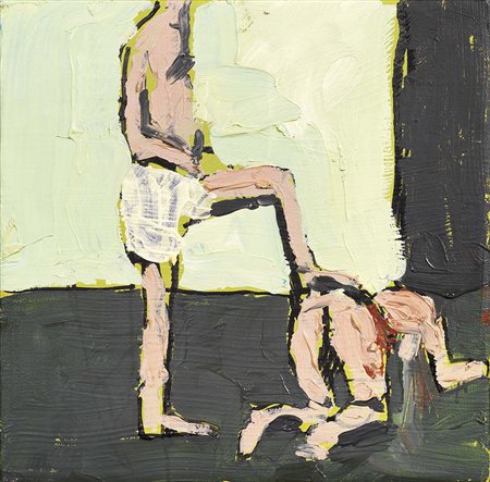 Ryan Mendoza New York 1971 Senza titolo, (1998) Olio su tela, cm. 30x30 Firma...