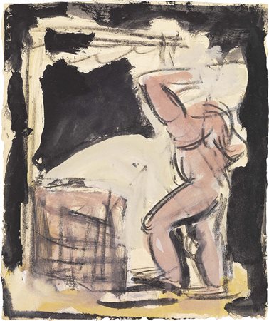 Mario Sironi Sassari 1885 - Milano 1961 Figura Tecnica mista su carta, cm. 33x27