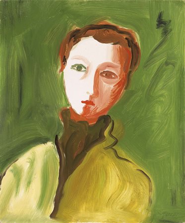 Virgilio Guidi Roma 1891 - Venezia 1984 Figura, 1963 Olio su tela, cm. 60x50...