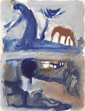 Mario Sironi Sassari 1885 - Milano 1961 Composizione Tecnica mista su carta,...