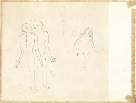 Scipione Macerata 1904 - Arco (Tn) 1933 Studio per L'Apocalisse Inchiostro su...