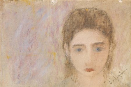 Pio Semeghini Quistello (Mn) 1878 - Venezia 1964 Ritratto, (1959) Olio e...