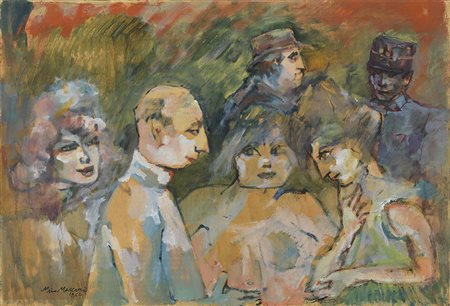 Mino Maccari Siena 1898 - Roma 1989 Il Generale, 1964 Olio su compensato, cm....