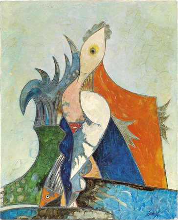 Gianni Dova Roma 1925 - Pisa 1991 Senza titolo, metà anni Sessanta Olio su...