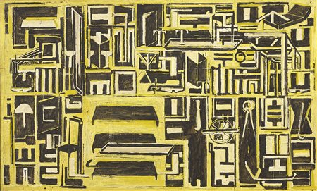 Marco Tirelli Roma 1956 Senza titolo, 1986 Acrilico su tavola, cm. 54,8x91...