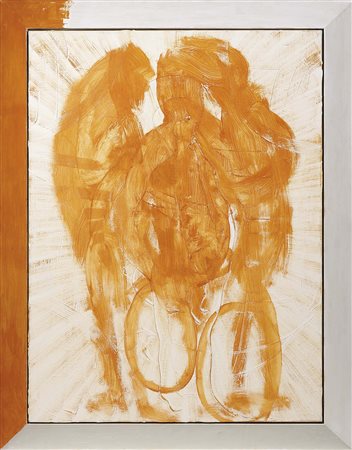 Gianni Dessì Roma 1955 Tre, 2006 Acrilico su tela in cornice dipinta, cm....