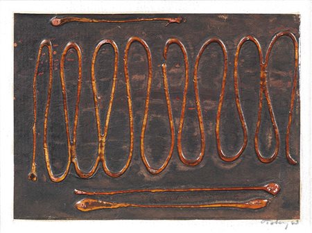 Mark Tobey Centerville 1890 - Basilea 1976 Senza titolo, 1963 Tecnica mista...