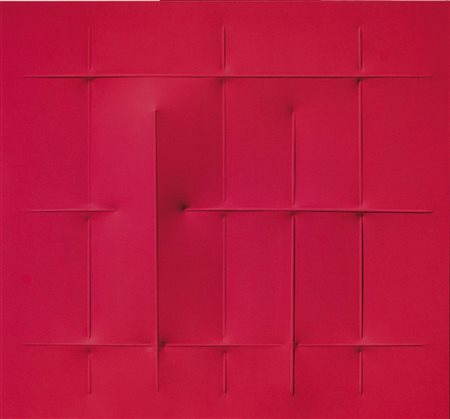 Agostino Bonalumi Vimercate (Mi) 1935 - Milano 2013 Rosso, 2005 Tela...