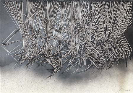 Emilio Scanavino Genova 1922 - Milano 1986 Tramatura, 1980 Olio su tela, cm....