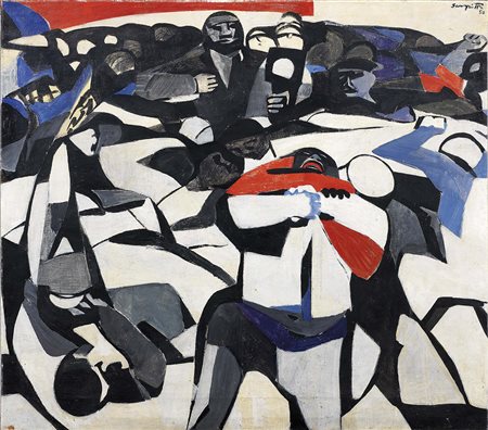 Salvatore Scarpitta New York 1919 - 2007 Omaggio a Paul Robeson, 1950 Olio su...