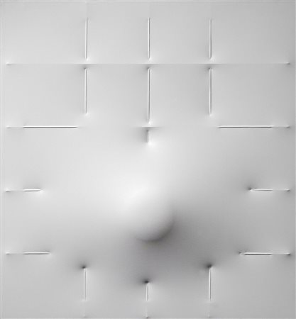 Agostino Bonalumi Vimercate (Mi) 1935 - Milano 2013 Bianco, 2007 Tela...