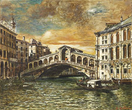 Giorgio de Chirico Volos 1888 - Roma 1978 Venezia - Ponte di Rialto, metà...
