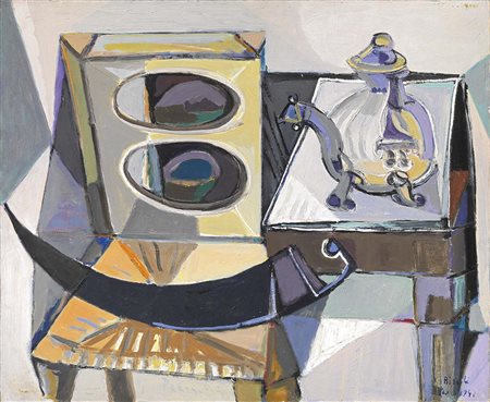 Renato Birolli Verona 1905 - Milano 1959 Natura morta - Parigi, 1947 Olio su...