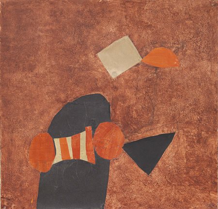 Afro Udine 1912 - Zurigo 1976 Manifesto, 1974 Olio e collage su carta...