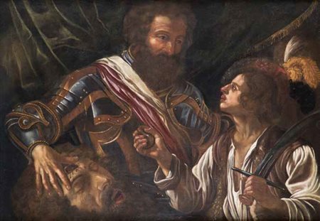 Lorenzo Gennari (attribuito) Cento 1595 – Bologna 1665/1672 DAVIDE CHE MOSTRA...