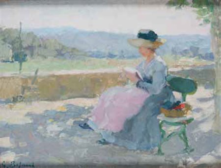 Gennaro Befani Napoli 1866 – 1937 FANCIULLA olio su cartoncino, cm 28x36....