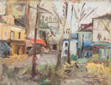 Cesare Monti Brescia 1891 – Bellano 1959 PAESAGGIO olio su tela, cm 35,5x44....