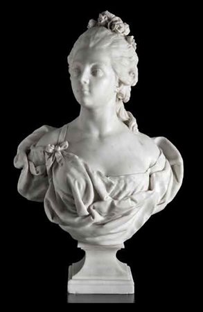 Scuola Italo - Francese del XIX/XX secolo RITRATTO FEMMINILE marmo, altezza...