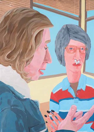 BRIAN CALVIN Visalia 1969 A LOST THOUGHT, 2000 olio su tela, cm 117x82....